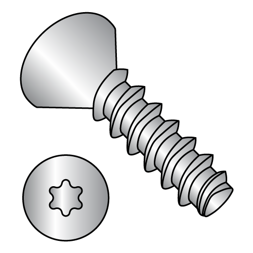 Flat Six-Lobe - Generic Alternatives to Plastite® 48-2 Thread Rolling Screws* 18-8 Stainless