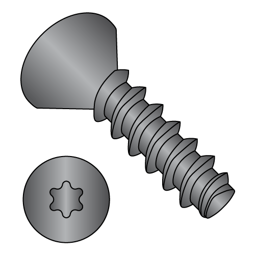 Flat Six-Lobe - Thread Rolling Screws - Black Oxide & Wax
