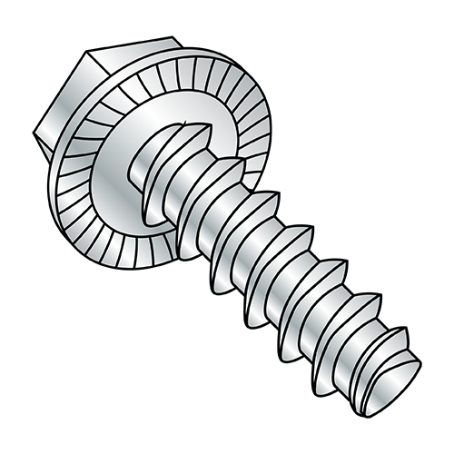 Serrated - Hex Washer - Unslotted - Alternatives to Plastite* 48-2 - Thread Rolling Screws - Zinc