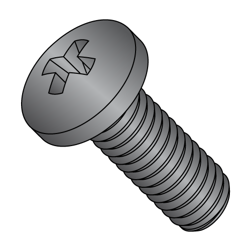 DIN 7985A - Pan - Phillips - Machine Screws - 18-8 Stainless - Black Oxide