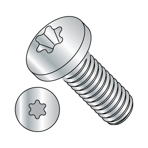 Pan - Six Lobe - Machine Screws - Zinc