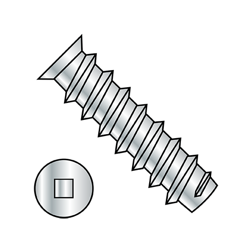 Metric - Square - Flat - Drawer Slide Screws - Nickel