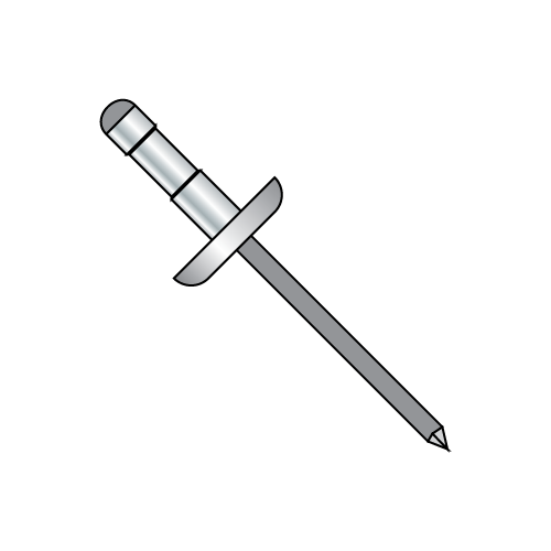 Multi-Grip Rivets - Dome Head - Black Phosphate - Aluminum Body-Steel Mandrel