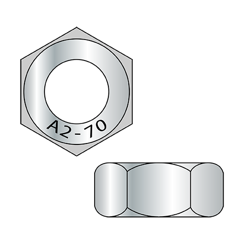 SECCARO Mutter M6, Edelstahl V2A VA A2, DIN 934 / ISO 4032, Sechskant