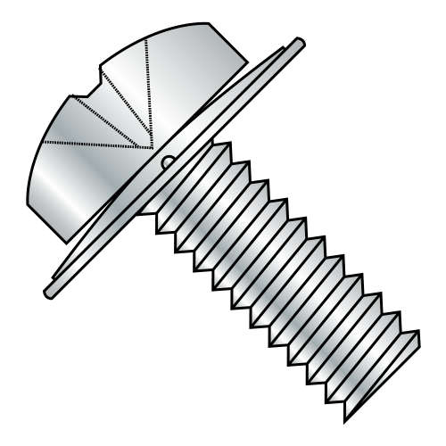ISO 7045 - Phillips - Pan w/ Conical Square Washer - SEMS - Machine Screws - Zinc