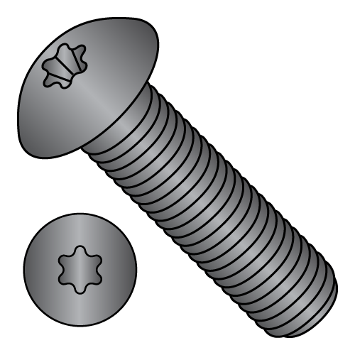 ISO 7380 - Six-Lobe - Button Head Cap Screws - A2 Stainless - Black Oxide