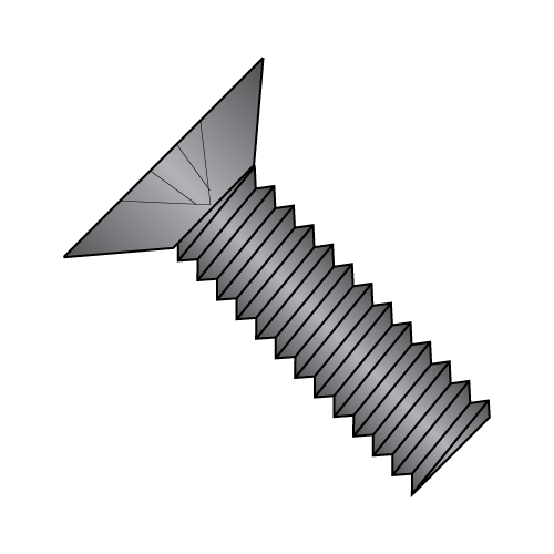 Flat Phillips - 100° - Machine Screws  - Black Oxide