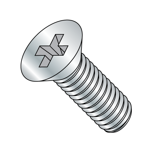 1/2-13X6 Flat 82° Phillips Machine Screw - Zinc | CDE