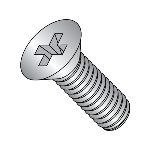 Flat 82° Phillips Machine Screw - 18-8 Stainless