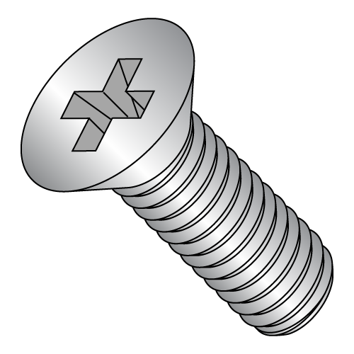 Flat 82° Phillips Machine Screw - 316 Stainless Steel