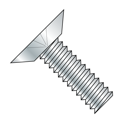 Flat Phillips - Undercut - Machine Screws - Zinc