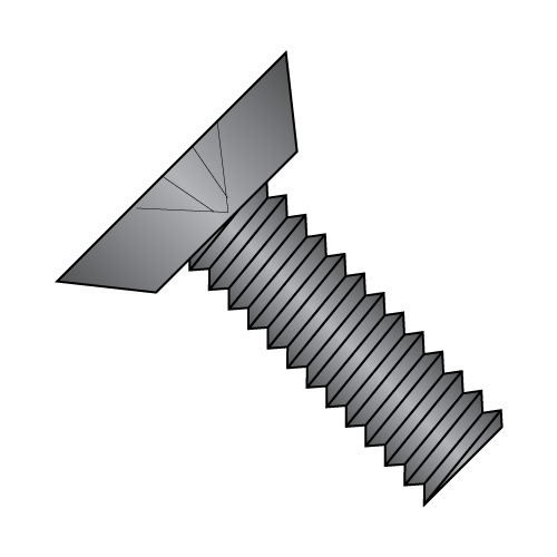 Flat Phillips - Undercut - Machine Screws - Black Oxide