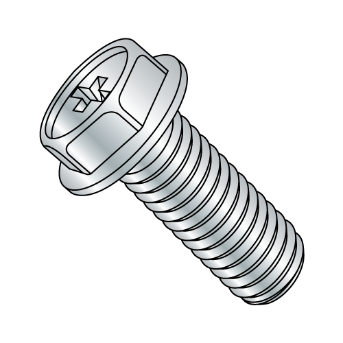 Phillips - Indented Hex Washer - Machine Screws - Zinc