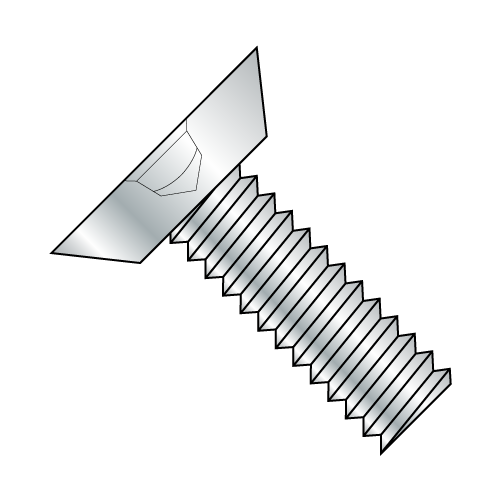 Flat 82° - Square Undercut - Machine Screws - Zinc