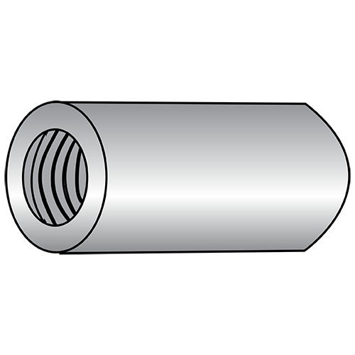 Metric Type-9070 Round Coupling Nuts - A2 Stainless