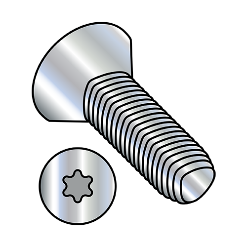 Flat - Six Lobe - Thread Rolling Screws - DIN 7500ME - Zinc