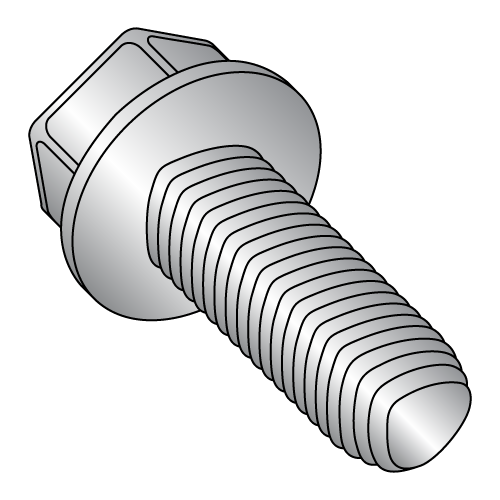 DIN 7500D - Metric - Unslotted - Hex Washer - Thread Rolling Screws - 18-8 Stainless
