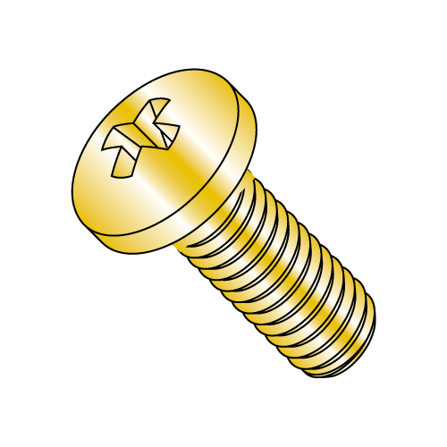 Pan Phillips - Machine Screws - MS35207 - Fine - Cadmium Yellow