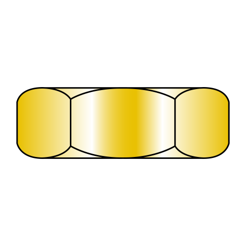 MS35649 - Hex Machine Screw Nuts - Yellow Cadmium (USA)