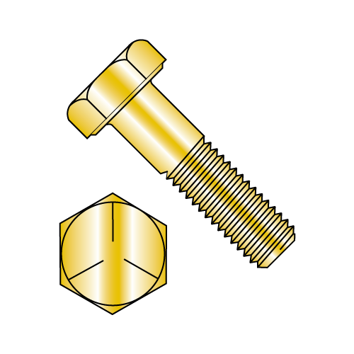 Grade 5 - Hex Head Bolts - Cadmium Yellow