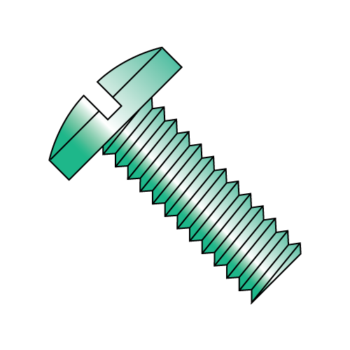 Binding Undercut - Slotted - Machine Screws - Zinc Green