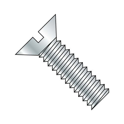 Flat 82° Slotted - Machine Screws - Zinc