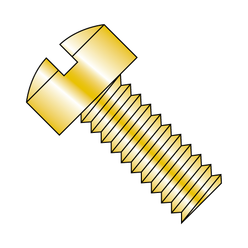 Fillister - Slotted - Machine Screws - Zinc Yellow