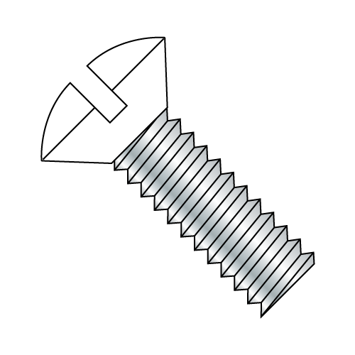 Oval Slotted - Machine Screws - White Painted Head - Zinc
