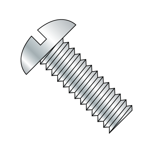 Round - Slotted - Machine Screw - Steel - Zinc Plated