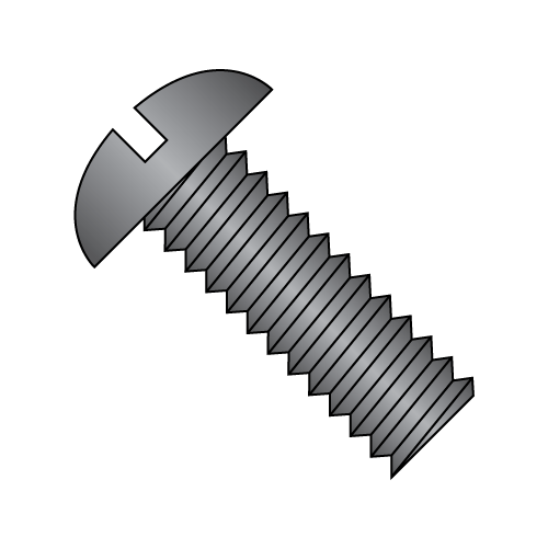 Round - Slotted - Machine Screw - Black Oxide