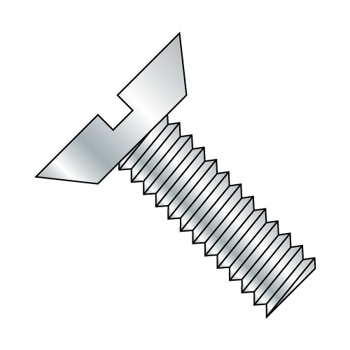 Flat - Undercut - Slotted - Machine Screws - Zinc