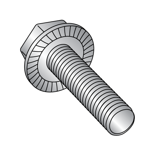 Serrated Hex Washer - Flange Screws - 18-8 Stainless