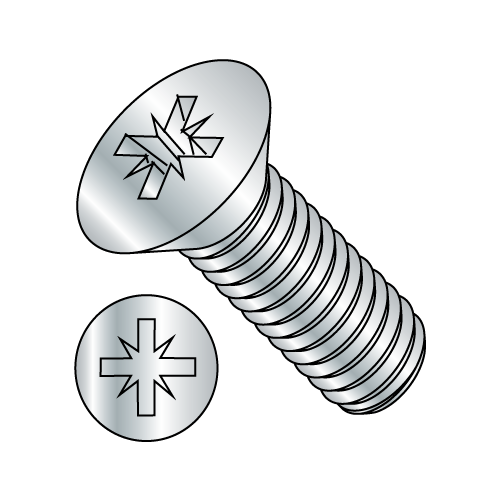 Flat Pozidriv® Alternative - Machine Screws - Zinc