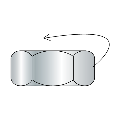 Left-Hand Threaded Hex Nuts