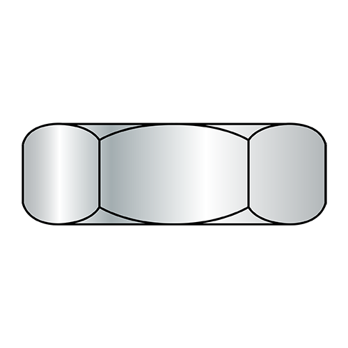 Hex Machine Screw Nuts - Regular Pattern Hex - Nickel