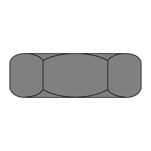 Hex Machine Screw Nuts - Small Pattern - Plain Finish