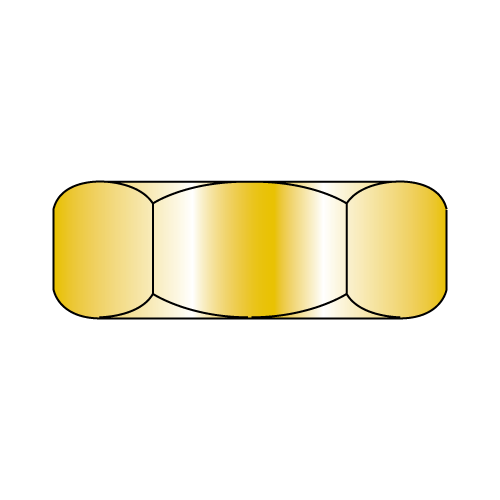 Hex Jam Nuts - Zinc Yellow
