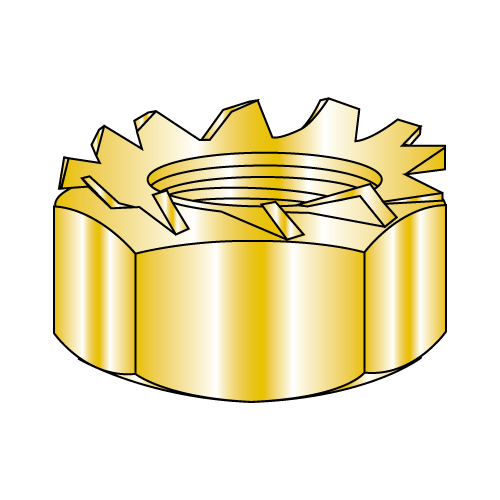 "K" Lock Nuts - External Lockwasher - Yellow Zinc