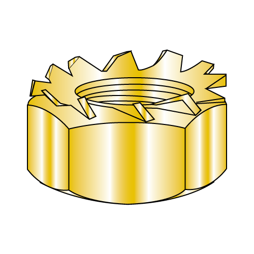 "K" Lock Nuts - External Lockwasher - Yellow Zinc