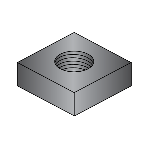 Square Machine Screw Nuts - Black Oxide