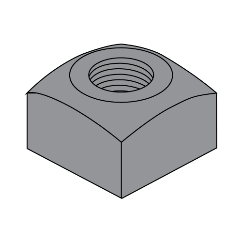 Heavy Square Nuts - Plain Finish
