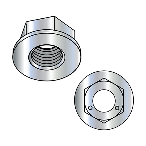 Non-Serrated Flange Hex Nuts - Grade 5 - Zinc