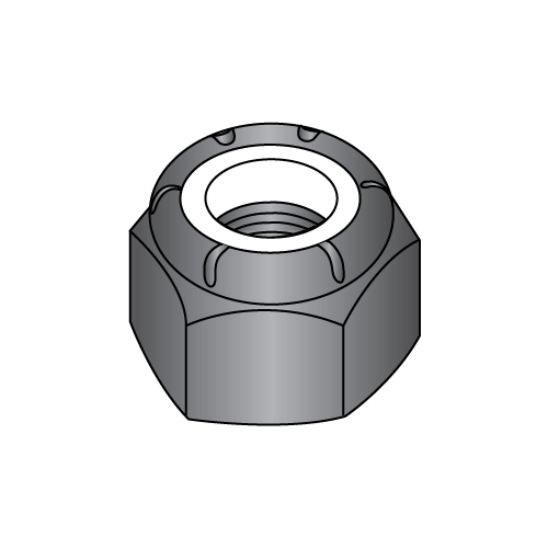 Nylon Insert Stop Nuts - Black Zinc