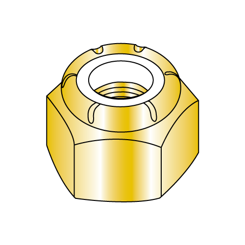 Nylon Insert Stop Nuts - Heavy Hex - Zinc Yellow