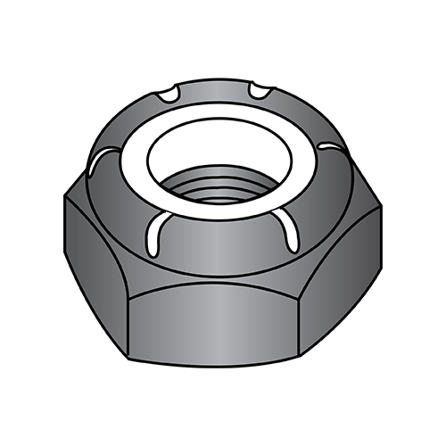 Nylon Insert Stop Nuts - Light Hex - Thin Height - Black Oxide - 18-8 Stainless