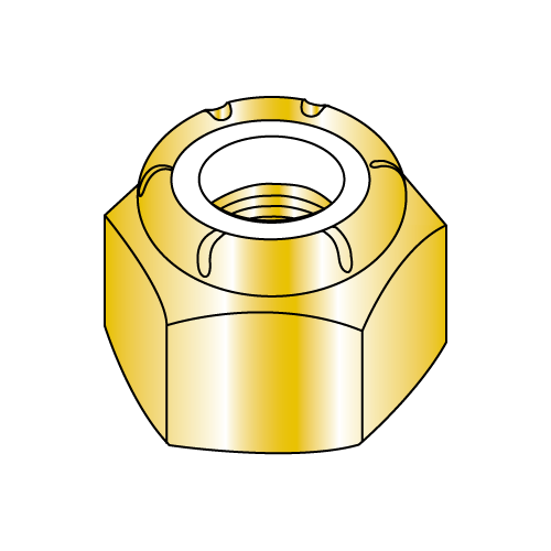 Nylon Insert Stop Nuts - Heavy Hex - Zinc Yellow