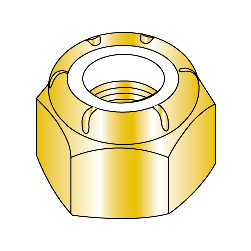 Nylon Insert Stop Nuts - Zinc Yellow
