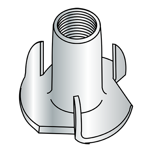 Tee Nuts - 3 Prong - Zinc