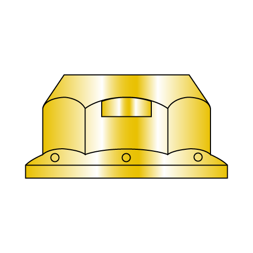 Regular Flange Top Lock Hex Nut - Grade G - Zinc Yellow