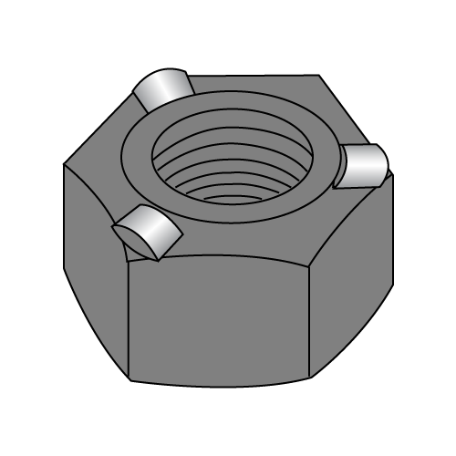 3/8-16 Hex Weld Nuts - 3 Projections - Plain Finish | CDE Fasteners, Inc.